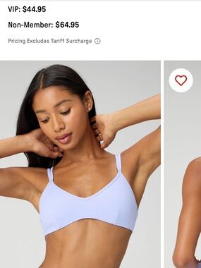 Fabletics Light Lavender V-Neck Bralette